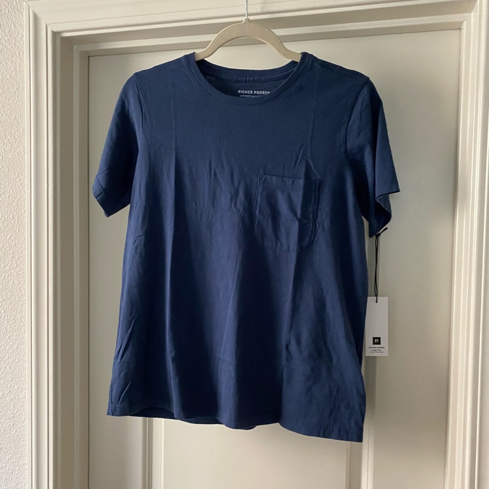 Richer poorer new with tag blue pocket shirt